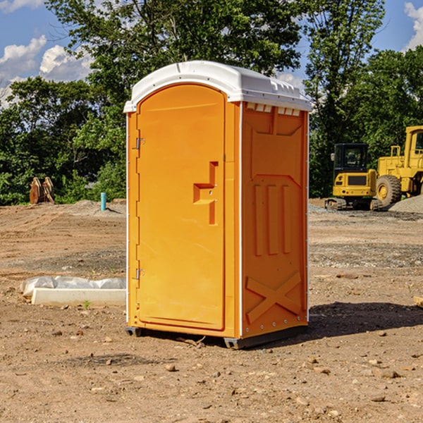 how often are the portable toilets cleaned and serviced during a rental period in Owanka SD